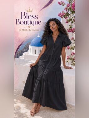 Brochu Walker Charcoal Gray Long Sleeve Swing Dress Size L